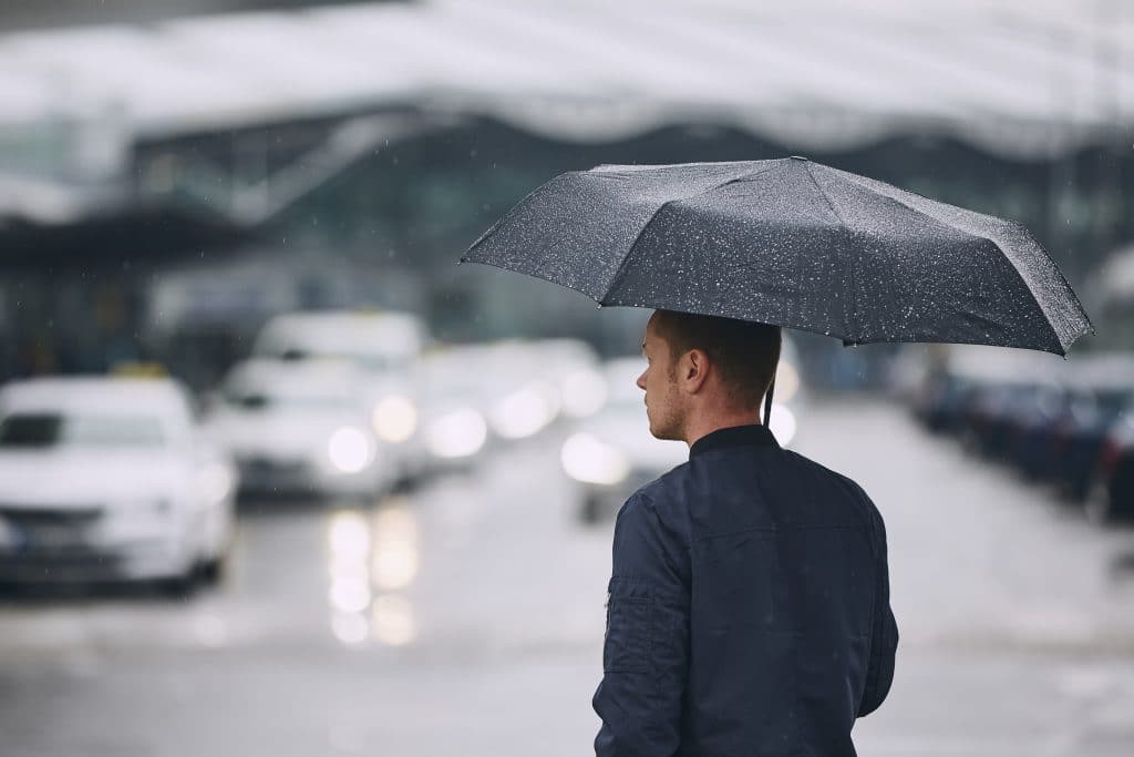 Rain in city